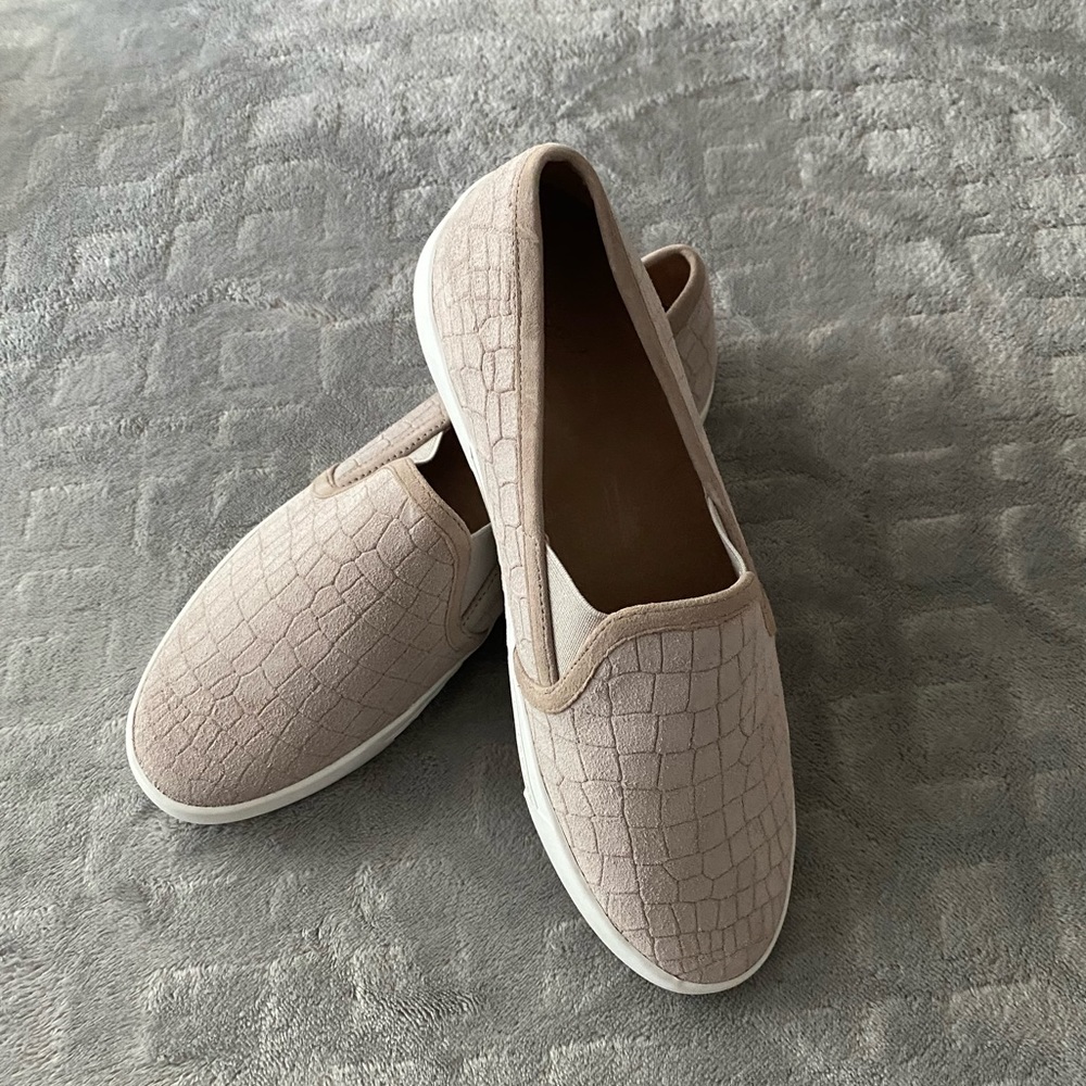 Joie Espadrille Crocodile Suede Shoes Loafer